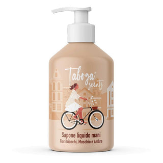 Taboga Sapone Liquido Mani 280 ml Fiori Bianchi, Muschio E Ambra — Sapone liquido