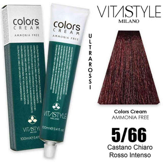 Vitastyle Colors Crema Senza Ammoniaca 5.66 100 ml — Crema colorante per capelli