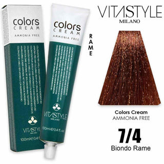 Vitastyle Colors Crema Senza Ammoniaca 7.4 100 ml — Crema colorante per capelli