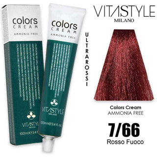 Vitastyle Colors Crema Senza Ammoniaca 7.66 100 ml — Crema colorante per capelli