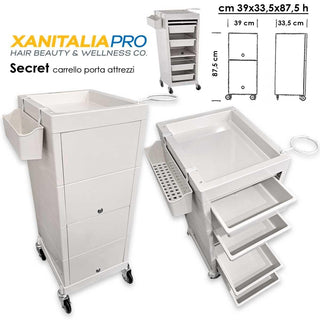 Vozík na nářadí Secret Kadeřník Bílý 