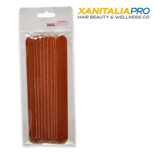 Xanitaliapro Lima Mini Due Facce Monouso Grit 100/100 10 pezzi — Lima unghie