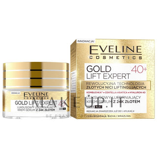 Eveline Gold Lift Expert Crema Sérum Reafirmante Lujosa 40+ 50 ml 