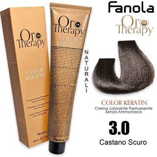 Fanola Oro Therapy Color Keratin Oil Pure 3.0 100 ml — Olio capelli