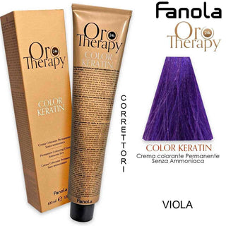 Fanola Oro Therapy Color Keratin Oro Puro Violet 100 ml — Crema colorante per capelli
