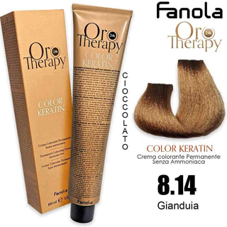 Fanola Oro Therapy Color Keratin Oro Pure 8.14 100 ml — Crema colorante
