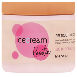 Inebrya Ice Cream Maschera Ristrutturante Cheratina 500 ml — Maschera capelli