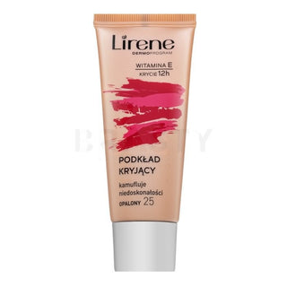 Lirene Base de maquillaje líquida de alta cobertura Vitamina E 25 Tanned 30 ml 