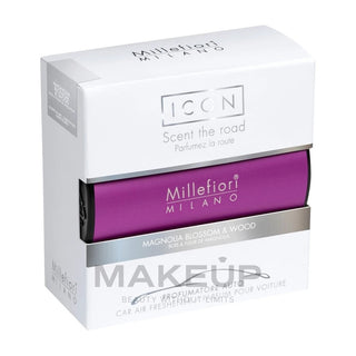 Millefiori Milano Icon Ambientador para coche Magnolia Blossom & Wood Classic Purple 