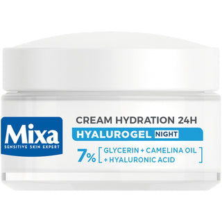 Mixa Hyalurogel Night Feuchtigkeits-Creme-Maske für die Nacht 50 ml 