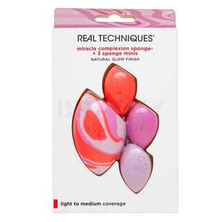 Real Techniques Berry Pop Miracle Complexion Sponge + 3 Mini Esponjas 