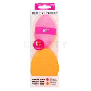 Real Techniques Miracle 2-in-1 Powder Puff + custodia — Applicatori makeup