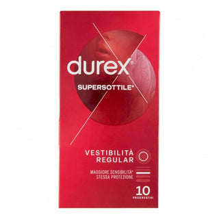 Durex Supersottile Vestibilita Regolare Preservativi Sottili, 10 Profilattici