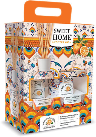 Sweet Home Collection Gift Set Aroma Diffuser with Navelina Orange Candle 