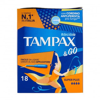 Tampax Tampax & Go Super Plus 18 Pz - Assorbenti Interni