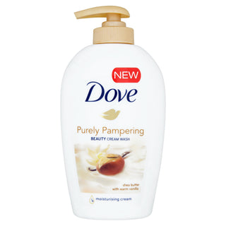 Dove 시어 버터와 바닐라가 함유된 퓨어리 팸퍼링 리퀴드 비누 - 용량: 250ml