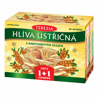 Terezia company Fungo ostrica con olio di olivello spinoso 60+60 capsule