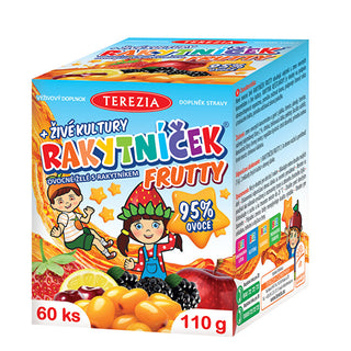 Terezia company Sea buckthorn Frutty fruit jellies con sea buckthorn e live cultures 60 pezzi