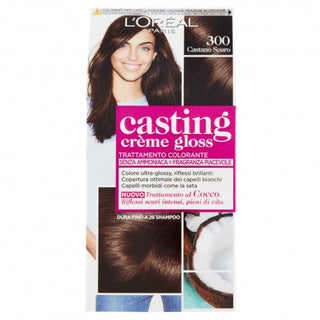 L'Oreal Paris Hair Dye Casting Creme Gloss Ammonia-Free N300 Dark Brown 
