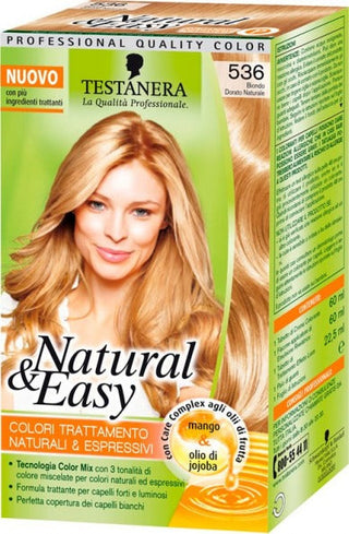 Testanera Tinta Per Capelli Colorazione Permanente Natural & Easy N 536 Biondo Dorato Naturale