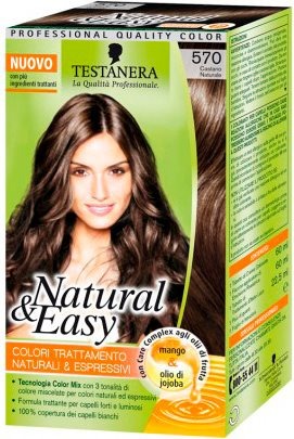 Testanera Tinta Per Capelli Colorazione Permanente Natural & Easy N 570 Castano Naturale