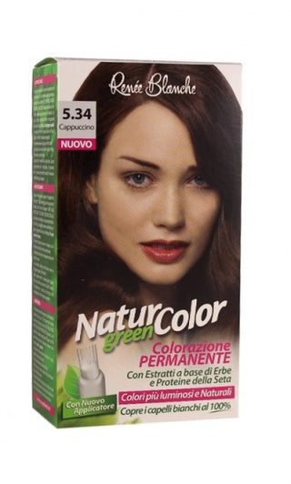 Renee Blanche Tinta Per Capelli Colorazione Permanente Naturale Natur Color Green 534 Cappuccino