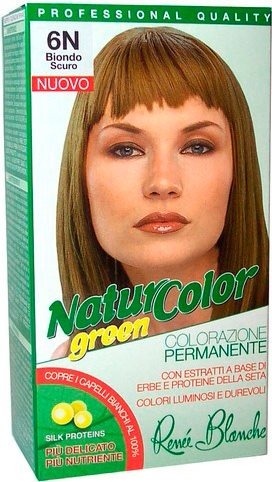 Renee Blanche Tinta Per Capelli Colorazione Permanente Naturale Natur Color Green6 N Biondo Scuro