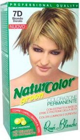 Renee Blanche Tinta Per Capelli Colorazione Permanente Naturale Natur Color Green7 D Biondo Dorato
