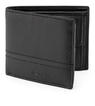 Tom tailor portafoglio in pelle da uomo 12215 60 Black