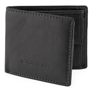 Tom tailor portafoglio in pelle da uomo 14200 60 Black