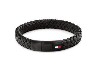 Tommy Hilfiger Bracciale In Pelle Intrecciata Con Chiusura In Acciaio 2790662