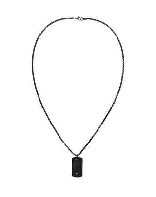 Tommy hilfiger Black da uomo Collana con military badge Jameson 2790629