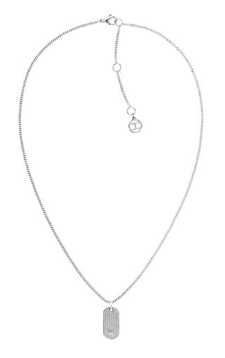 Tommy Hilfiger Collana Da Donna In Acciaio Con Targhetta Per Cani E Cristalli, Targhetta Per Cani 2790483