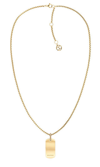 Tommy Hilfiger Collana Da Donna In Acciaio Placcato Oro Con Cristalli E Targhetta Per Cani 2780862