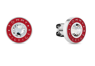 Tommy Hilfiger Elegant Steel Earrings with Layered Crystal 2780808 