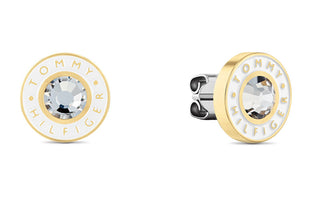 Tommy Hilfiger Elegant Gold-Plated Earrings with Crystal Layered 2780809 