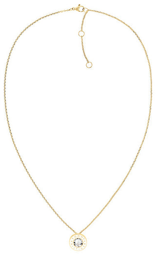 Tommy Hilfiger Elegante Collana Placcata Oro Con Cristallo Layered 2780801