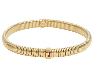 Tommy Hilfiger Elegante Bracciale Placcato Oro Per Donna Bracciali Elastici 2781005