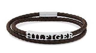 Tommy Hilfiger Bracciale Doppio In Pelle Alla Moda Per Uomo 2790589