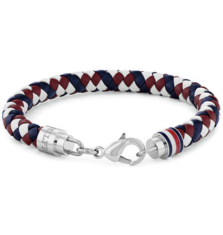 Tommy Hilfiger Bracciale Tricolore In Pelle Per Uomo Tyson 2790633