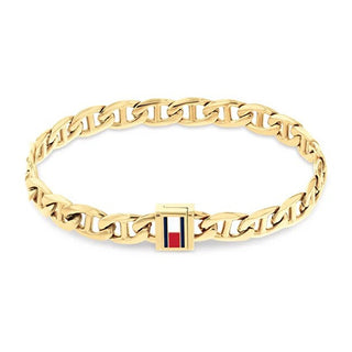 Tommy Hilfiger Oceanic Gold-Plated Fashion Bracelet 2790646 - Length: 17.5 Cm 
