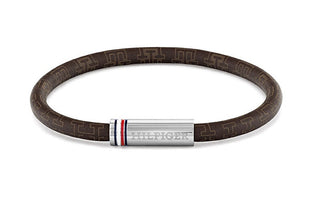 Tommy hilfiger Brown men´s Bracciale made of artificial leather Printed Cord 2790703