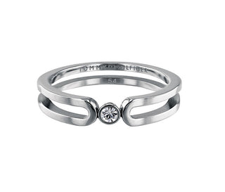 Tommy hilfiger Fine steel Anello with crystal TH2780100 - Circuit: 56 mm