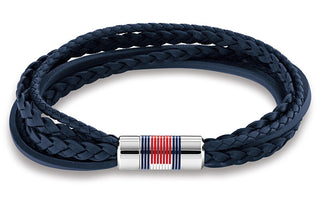 Tommy hilfiger Multi Layer Dark Blue Leather Bracciale 2790427