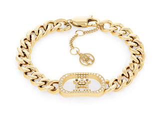Tommy Hilfiger Bracciale Monogramma Placcato Oro Di Lusso 2780895