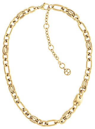 Tommy Hilfiger Collana In Acciaio Placcato Oro Massiccio Con Catena A Maglie A Contrasto 2780784