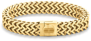 Tommy Hilfiger Massive Gold-Plated Steel Bracelet Tj2790246 