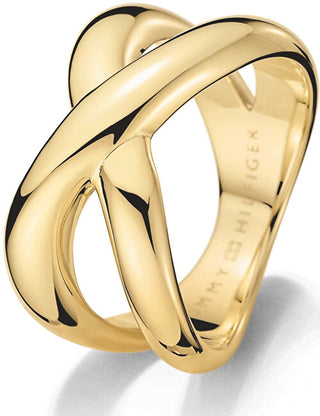 Tommy hilfiger Casual Core Solid Gold Plated Steel Anello 2700964 - Circuit: 56 mm