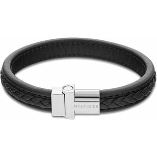 Tommy Hilfiger Bracciale Moderno In Pelle Con Chiusura In Acciaio 2790375