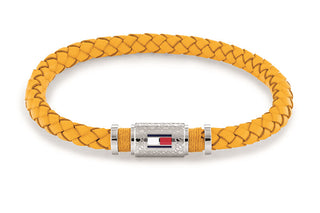 Tommy Hilfiger Bracciale Da Uomo Moderno In Pelle Gialla Homme 2790453